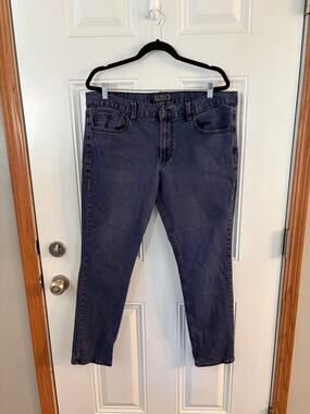 RUDE XXX Women’s Jeans Approx Size 18 Blue Pink Wash Straight Leg 30” Inseam